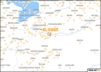 map of Ali Khān