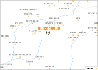 map of Alikoassué