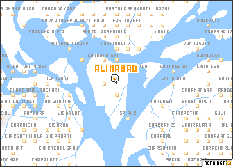 map of Ālimābād