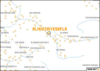 map of ‘Alī Mīrzā\