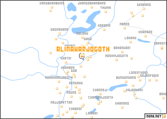 map of Ali Nawār jo Goth
