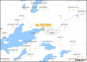 map of Alingsås