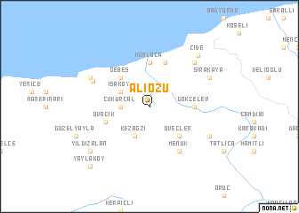 map of Aliözü