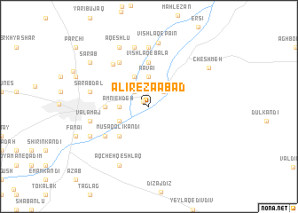 map of ‘Alīreẕāābād