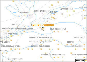 map of ‘Alīrezāābād