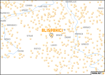 map of Alispahići