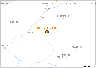 map of Alisteyevo