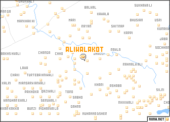 map of Aliwāla Kot