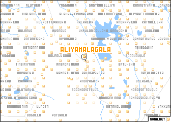 map of Aliyamalagala