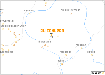 map of ‘Alī Z̧ohūrān