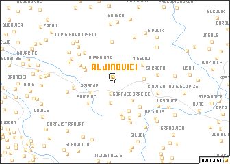 map of Aljinovići