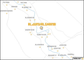 map of Al Jurdī al Gharbī