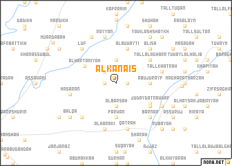 map of Al Kanāʼis