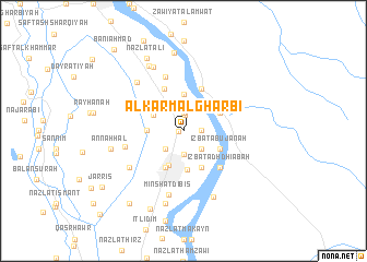 map of Al Karm al Gharbī