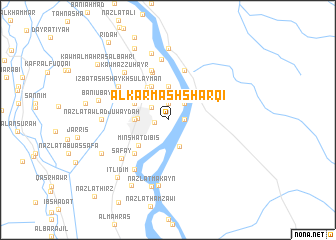 map of Al Karm ash Sharqī