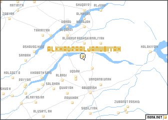 map of Al Khaḑrāʼ al Janūbīyah