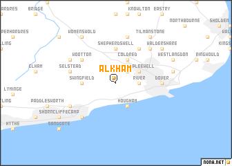 map of Alkham