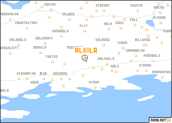 map of Ålkila