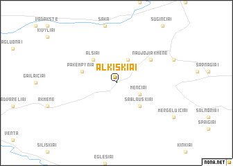 map of Alkiškiai