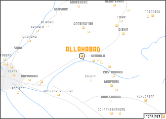 map of Allāhābād