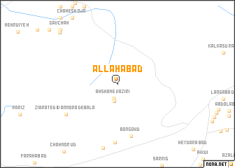 map of Allāhābād