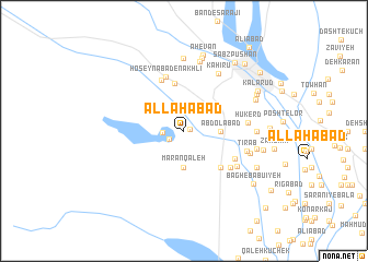 map of Allāhābād