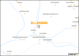 map of Allāhābād