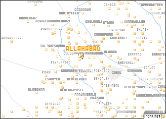 map of Allāhābād