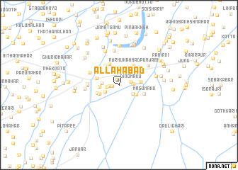 map of Allāhābād