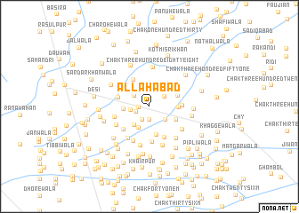 map of Allāhābād