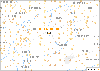 map of Allāhābād