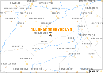 map of Allāh Darreh-ye ‘Olyā