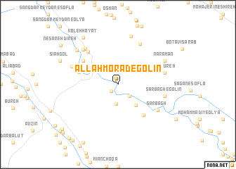 map of Allāh Morād-e Golīn
