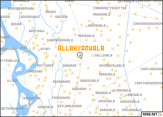 map of Allāhyārwāla