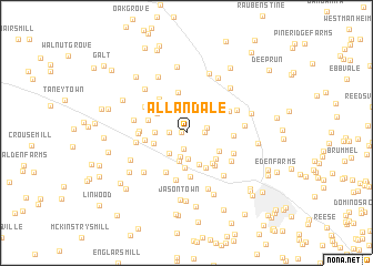 map of Allandale