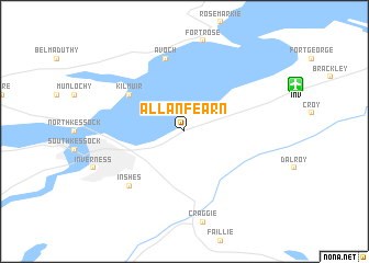 map of Allanfearn