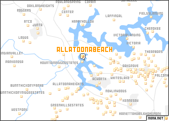 map of Allatoona Beach