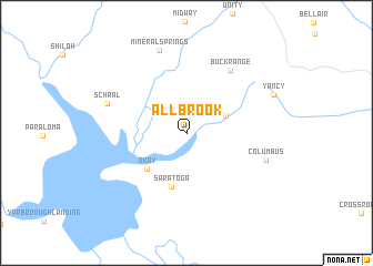 map of Allbrook