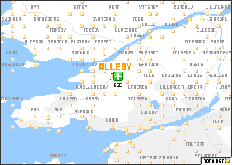 map of Alleby