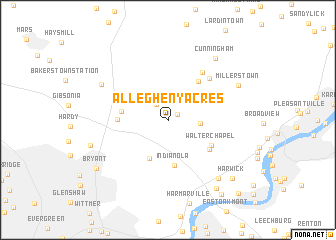 map of Allegheny Acres