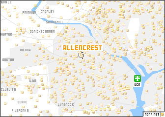 map of Allencrest