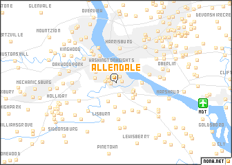 map of Allendale