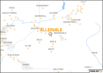 map of Allendale