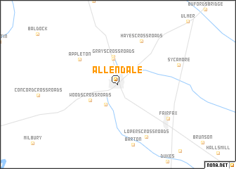 map of Allendale