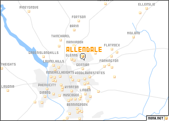 map of Allendale