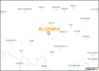 map of Allendale