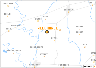 map of Allendale