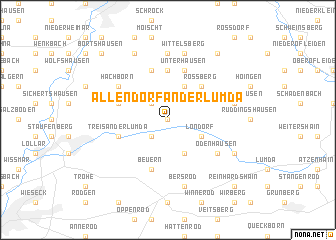 map of Allendorf an der Lumda