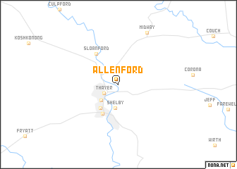 map of Allen Ford
