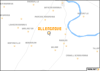 map of Allen Grove